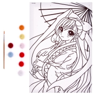 Картина по номерам для детей &laquo;Под зонтом&raquo;, 20 х 30 см