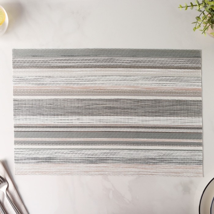 Салфетка сервировочная на стол «Дождь», 45×30 см, цвет бежевый Салфетка сервировочная на стол «Дождь», 45×30 см, цвет бежевый