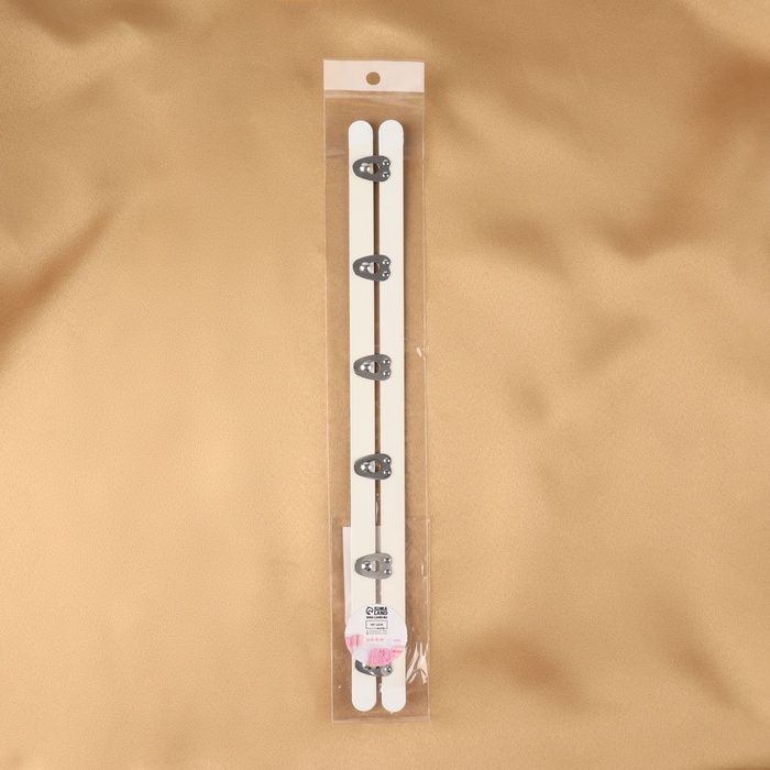 Бюск-застёжка для корсета, 30 см, цвет белый/серебряный