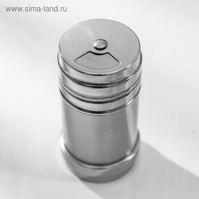 Солонка из нержавеющей стали &laquo;Металлик&raquo;, 120 мл, 4,3&times;8 см, цвет серебряный