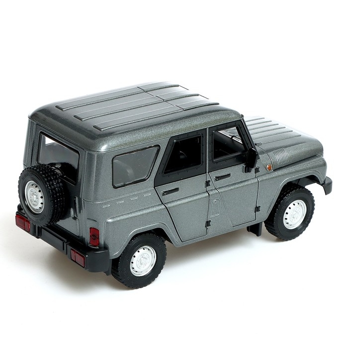 Машина металлическая «УАЗ Hunter», инерционная, 1:24, световые и звуковые эффекты, цвет серый Машина металлическая «УАЗ Hunter», инерционная, 1:24, световые и звуковые эффекты, цвет серый