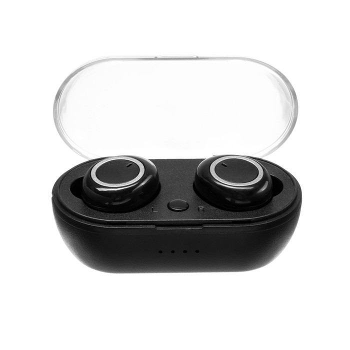 Наушники беспроводные Luazon VBT 1.20, вакуумные, Bluetooth 5.0, 300 мАч бокс, черные