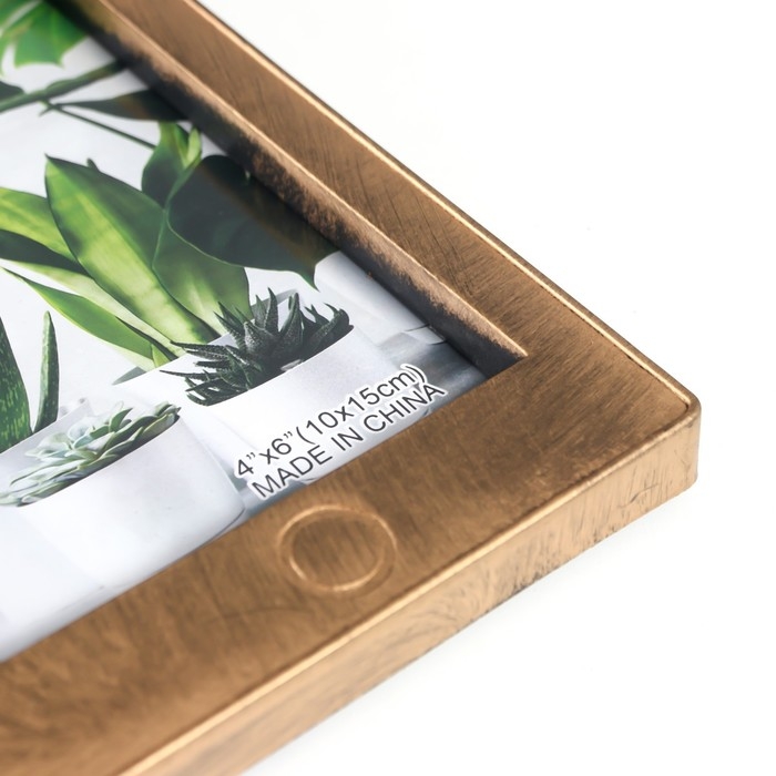 Фоторамка пластик на 5 фото 10х15 см Фоторамка пластик на 5 фото 10х15 см "Ноутбук" тёмное золото 30,5х44,5 см