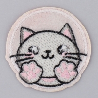 Термонаклейка на одежду &laquo;Котик&raquo;, диам. 6,4 см
