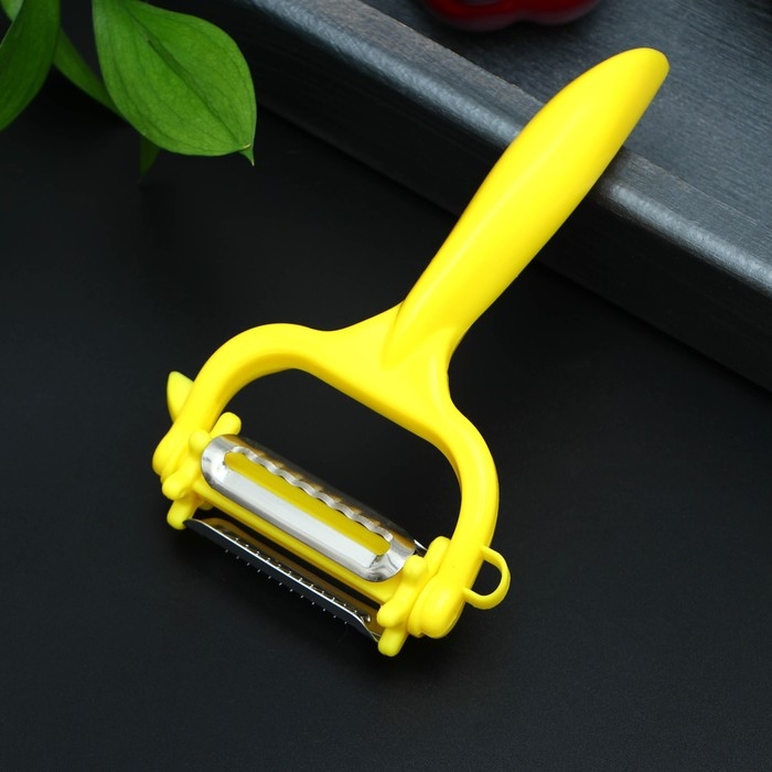 Овощечистка многофункциональная Доляна, 16&times;9 см, цвет жёлтый