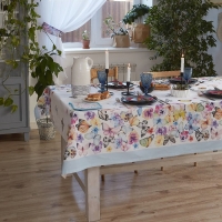 Скатерть "Этель" Бабочки 180х147 см,100 % хлопок, репс 210 гр/м2