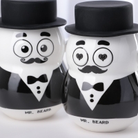 Кружка керамическая с силиконовой крышкой &laquo;Джентльмен&raquo;, 380 мл, рисунок МИКС