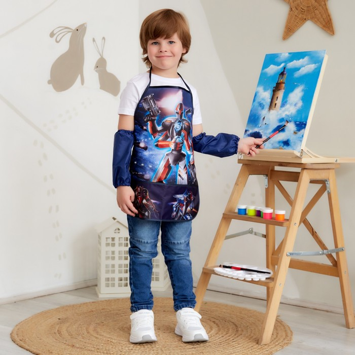 Фартук с нарукавниками детский Этель &laquo;Робот&raquo;, 49 х 39 см