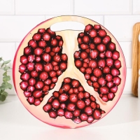 Доска разделочная круглая кухонная "Гранат в разрезе", 25,5 см Доска разделочная круглая кухонная "Гранат в разрезе", 25,5 см