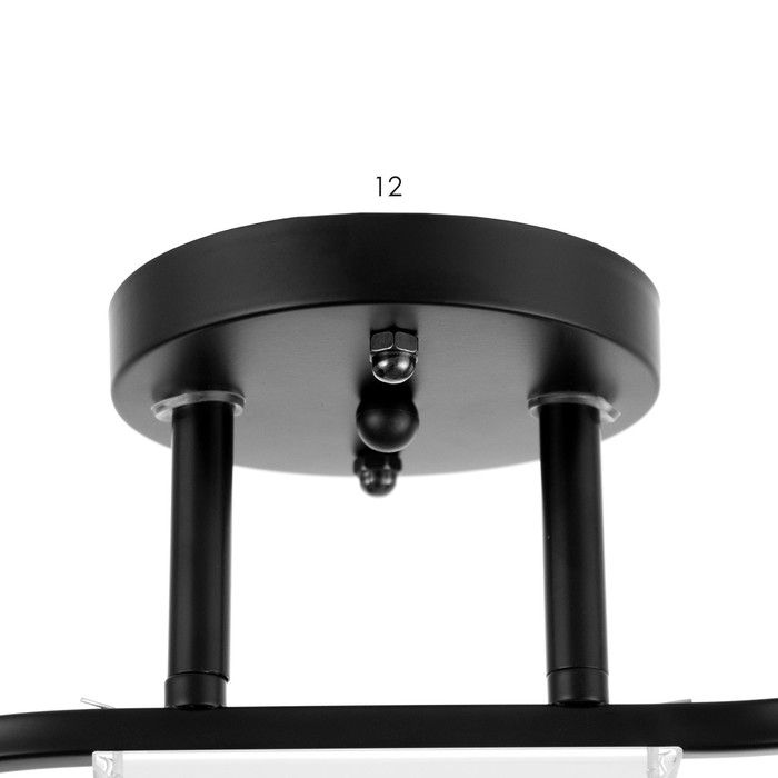 Люстра потолочная "Аррон"  E27 2х40Вт черный 46х19х24см