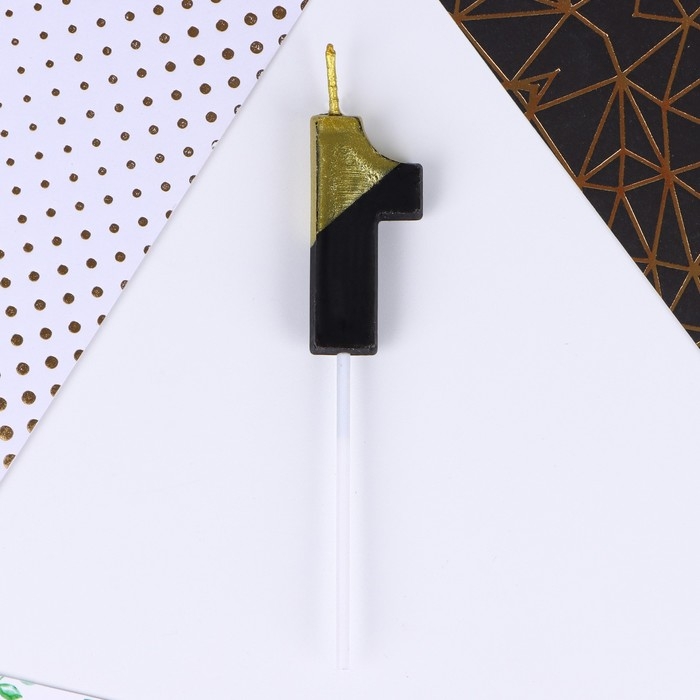 Свеча для торта, цифра &laquo;1&raquo;, 11,5 х 2,3 см