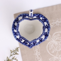 Чайная пара гжель «Кофейная», бело-синий,керамика, Чайная пара гжель «Кофейная», бело-синий,керамика,