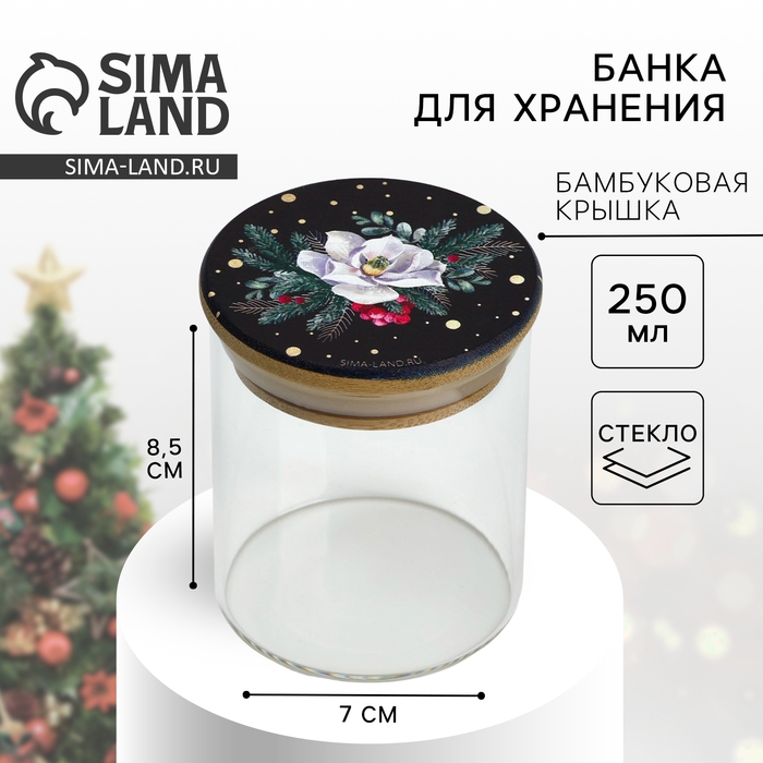 Новый год. Банка для хранения &laquo;Зимние истории&raquo;, 250 мл