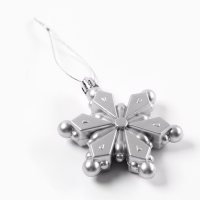 Ёлочные игрушки новогодние &laquo;Новый год: Снежинки&raquo;, цвет серебристый