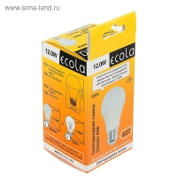 Лампа светодиодная Ecola classic, Е27, А60, 12 Вт, 4000 K, 110x60 мм