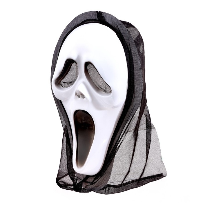 Карнавальный плащ с капюшоном «Красные черепа», атлас + маска Карнавальный плащ с капюшоном «Красные черепа», атлас + маска