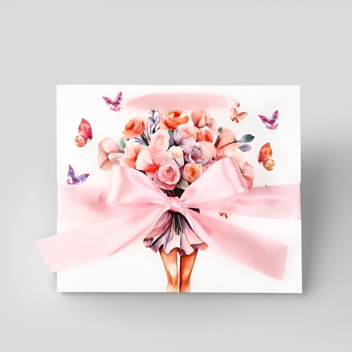 Пакет ламинированный с лентой &laquo;Расцветай&raquo;, ML 27 х 11.5 х 23 см