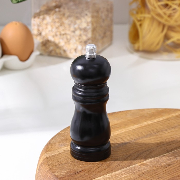 Мельница для специй Доляна, 13&times;4,5 см, металлический механизм, цвет чёрное дерево