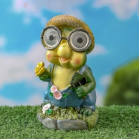 Садовый фонарь "Лягушонок с бабочкой" 7х8х15см Садовый фонарь "Лягушонок с бабочкой" 7х8х15см