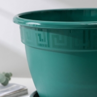 Горшок для цветов с поддоном &laquo;Антик&raquo;, 4.9 л, d=25 см, цвет малахит