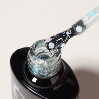 Гель лак для ногтей, &laquo;MILK GLITTER&raquo;, 3-х фазный, 8мл, LED/UV, цвет прозрачный (08)