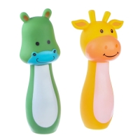 Резиновая игрушка для ванны &laquo;Веселый боулинг&raquo;, 12 см, с пищалкой, виды МИКС, Крошка Я