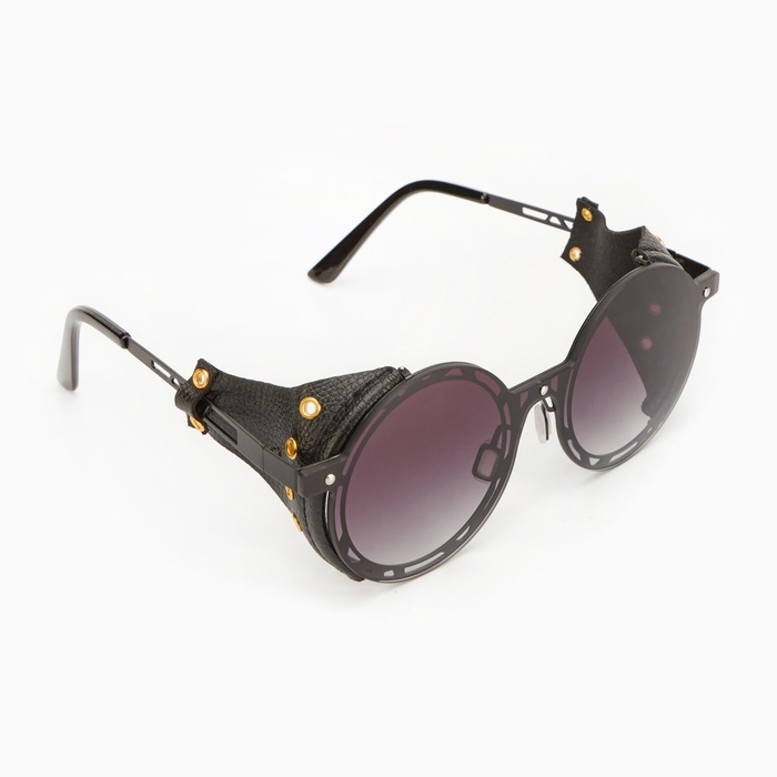 Очки солнцезащитные, uv 400, кожаные шторки, дужка 14.7 см, ширина 14.4 см, линза 7 х 5.5 см Очки солнцезащитные, uv 400, кожаные шторки, дужка 14.7 см, ширина 14.4 см, линза 7 х 5.5 см
