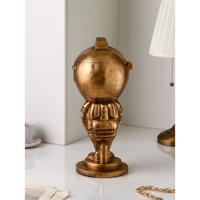 Подставка для мелочей &laquo;Астронавт&raquo;, полистоун, 44 см, цвет золото