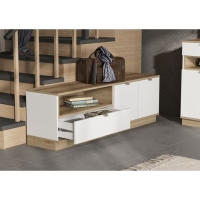 Тумба ТВ Юкки, 1600х450х510, Белый/Дуб делано