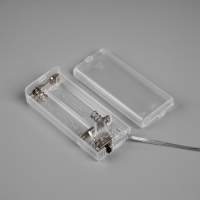 Гирлянда &laquo;Нить&raquo; 2 м роса с насадками &laquo;Ёлочка&raquo;, IP20, серебристая нить, 20 LED, батарейки ААх2 (нет в комплекте), свечение тёплое белое