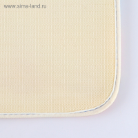 Коврики для ванной и туалета Доляна &laquo;Пляж с ракушками&raquo;, 2 шт: 40&times;50 см, 50&times;80 см