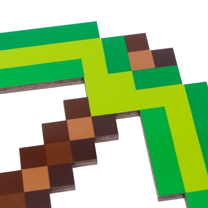 Деревянное оружие, детское сувенирное &laquo;Пиксель&raquo;, топор кирка, 14,2 х 18,1 см