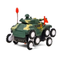 Машина-перевёртыш &laquo;Танк&raquo;, тройное колесо, световые эффекты, работает от батареек