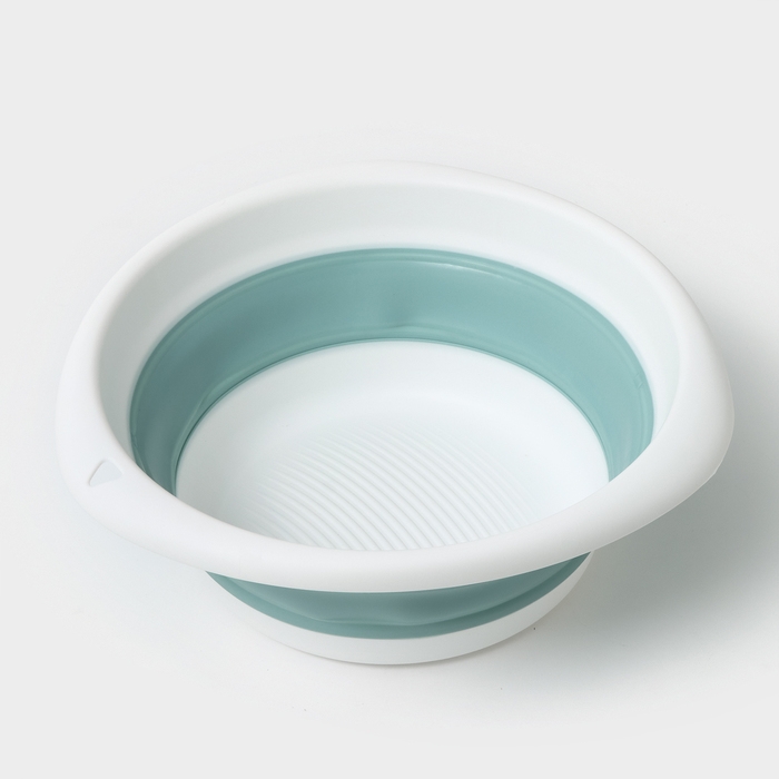 Таз складной «Флекс», 5.5 л, 32.5×33×4.5 см, цвет морская волна Таз складной «Флекс», 5.5 л, 32.5×33×4.5 см, цвет морская волна