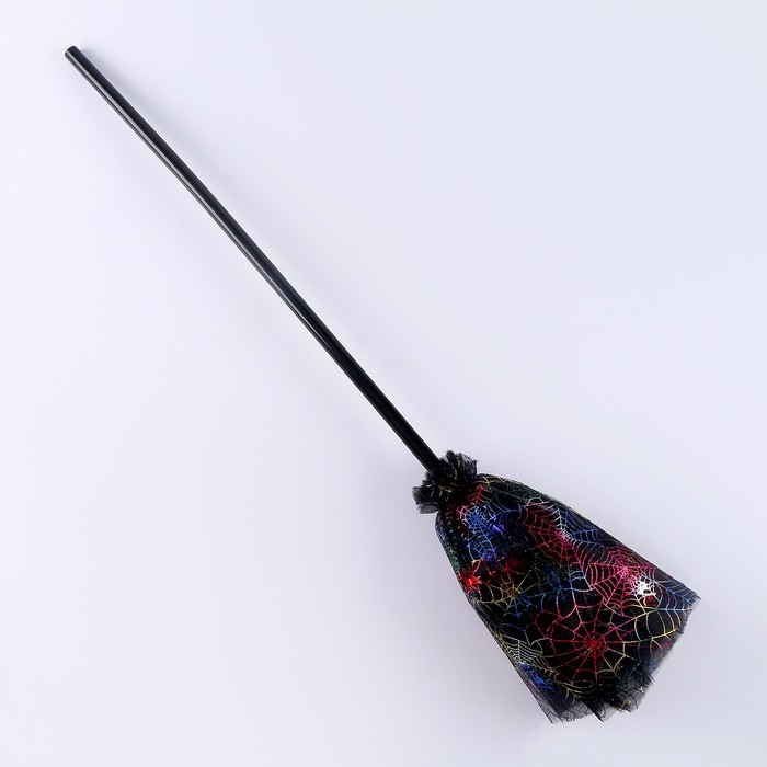 Карнавальный аксессуар метла Карнавальный аксессуар метла "Паутина"