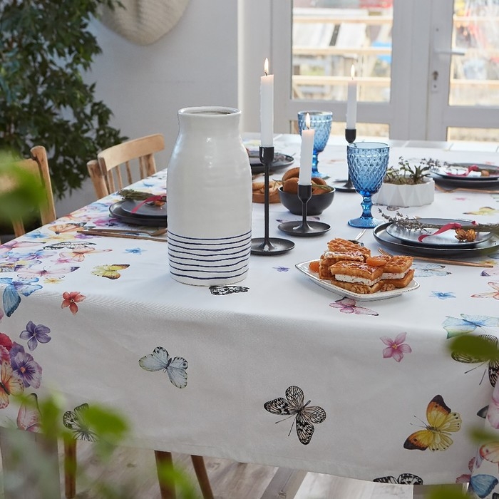 Скатерть "Этель" Бабочки 180х147 см,100 % хлопок, репс 210 гр/м2
