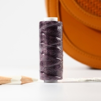 Нитки вощёные, круглые, 300D/3, 0,35 мм, 60 &plusmn; 2 м, цвет сливовый