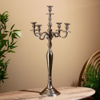 Подсвечник алюминий "Сиден" на 5 свечей 21х41х80 см Подсвечник алюминий "Сиден" на 5 свечей 21х41х80 см