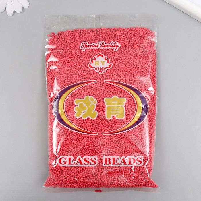 Бисер стекло 12/0 Бисер стекло 12/0 "Коралл" яркий 450 гр