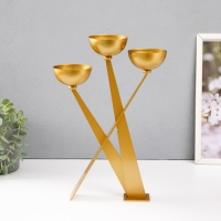 Подсвечник металл на 3 свечи d=8 см "Николь" 23х8х33,5 см Подсвечник металл на 3 свечи d=8 см "Николь" 23х8х33,5 см