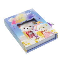 Записная книжка подарочная, 45 листов, линия, на замке Мишки (16,3х12,7см) Записная книжка подарочная, 45 листов, линия, на замке Мишки (16,3х12,7см)