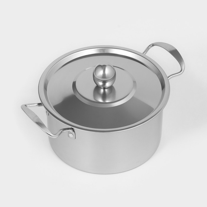 Набор кастрюль из нержавеющей стали &laquo;Классик&raquo;, 3 предмета: 1 л (d=16 см), 1,5 л (d=18 см), 2 л (d=20 см)