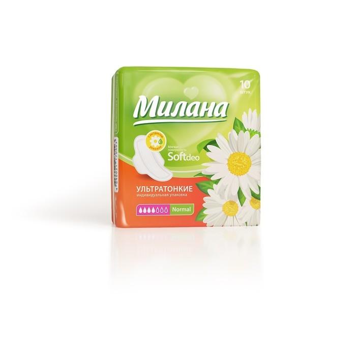 Прокладки &laquo;Милана&raquo; Ultra Soft Normal Deo Ромашка, 10 шт/уп