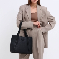 Сумка женская тоут на молнии, цвет чёрный Сумка женская тоут на молнии, цвет чёрный