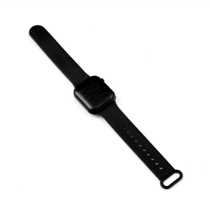 Часы наручные электронные, 3.7 х 3.7 см, календарь, ремешок силикон, черные Часы наручные электронные, 3.7 х 3.7 см, календарь, ремешок силикон, черные