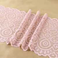 Кружевная эластичная ткань, 180 мм × 2,7 ± 0,5 м, цвет пудровый Кружевная эластичная ткань, 180 мм × 2,7 ± 0,5 м, цвет пудровый