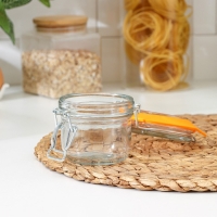 Банка стеклянная для сыпучих продуктов Optima, 240 мл, с бугельным замком Банка стеклянная для сыпучих продуктов Optima, 240 мл, с бугельным замком