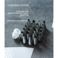 Набор кондитерский Доляна, 27 предметов: подставка, шпатель, мешок, адаптер, 23 насадки Набор кондитерский Доляна, 27 предметов: подставка, шпатель, мешок, адаптер, 23 насадки