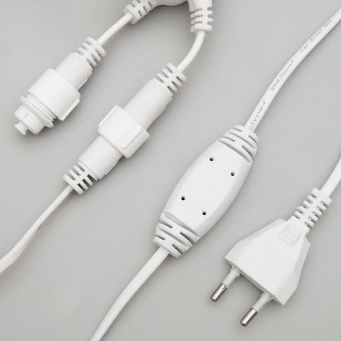 Гирлянда &laquo;Занавес&raquo; 2 &times; 9 м, IP65, УМС, белая нить, 1800 LED, свечение белое, 220 В