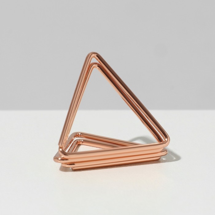 Ценникодержатель с зажимом «Треугольник» набор 5шт., 2,4×2,4×1,2 см, цвет розовое золото Ценникодержатель с зажимом «Треугольник» набор 5шт., 2,4×2,4×1,2 см, цвет розовое золото